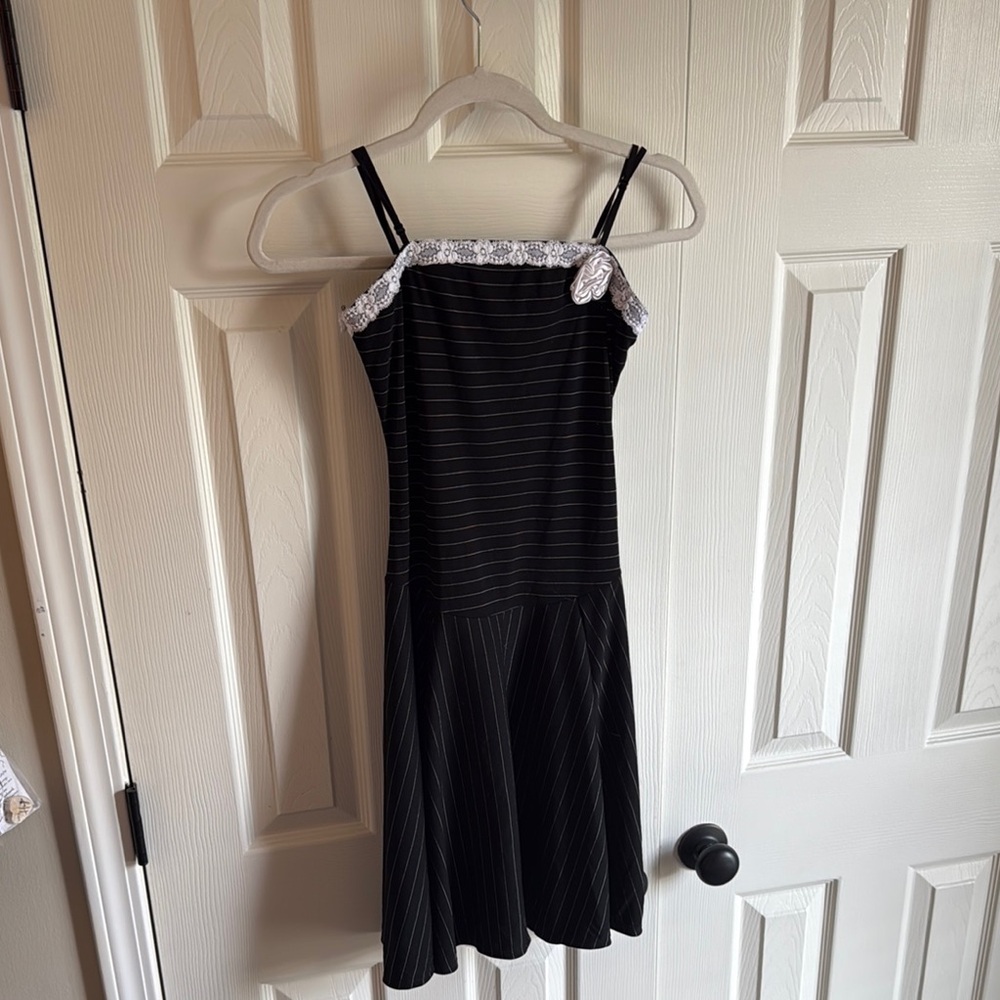 Black and White Striped Dress